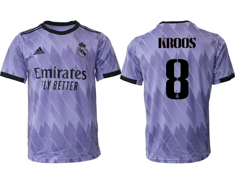 Men 2022-2023 Club Real Madrid away aaa version purple #8 Soccer Jersey